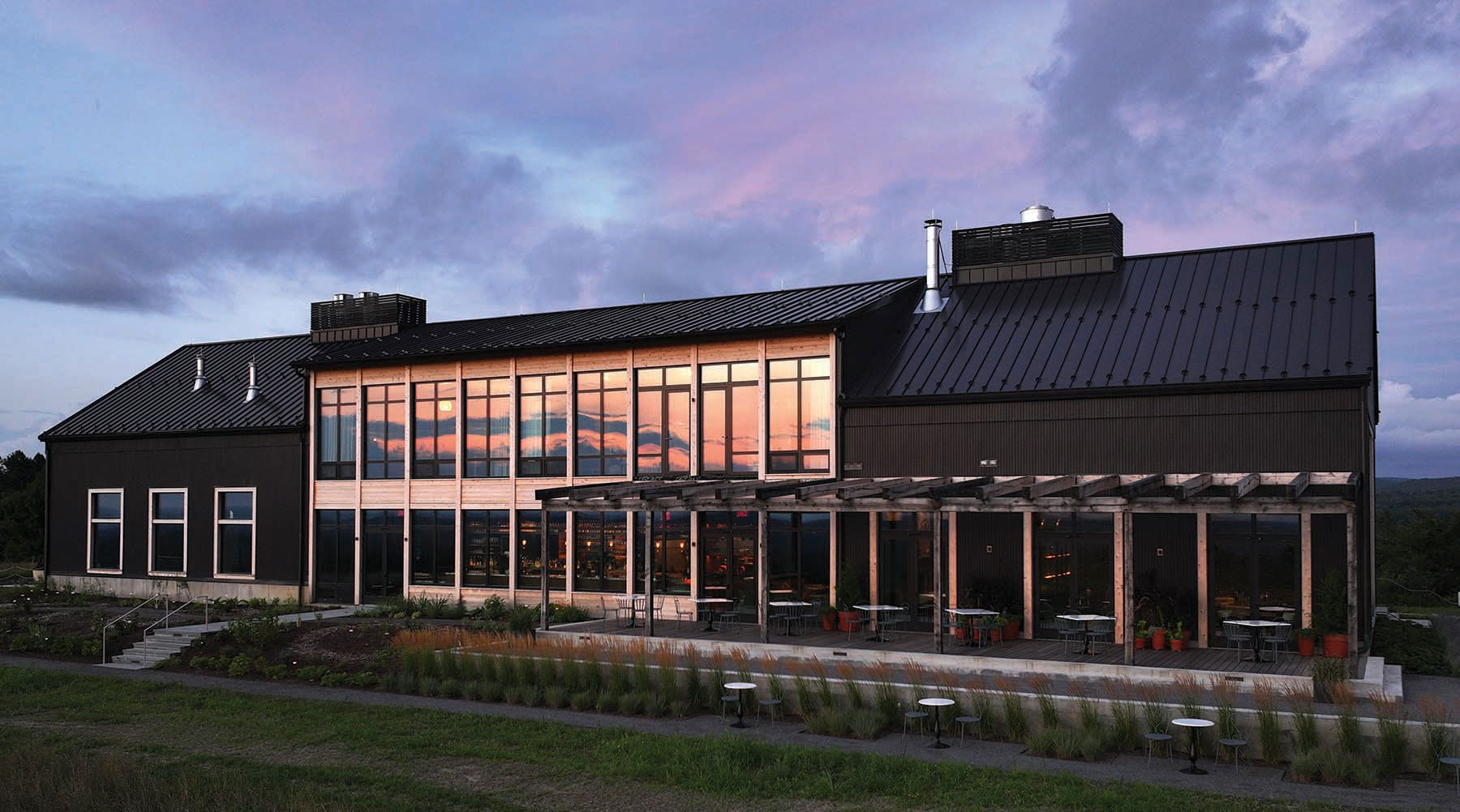 A sunset view of Klocke Estate